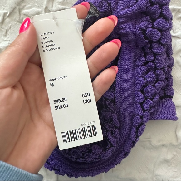Urban Outfitters || purple Tyra linen sweater tube top - Picture 5 of 6